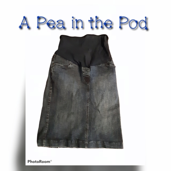 A Pea in the Pod Dresses & Skirts - A Pea in the Pod Denim Maternity Skirt